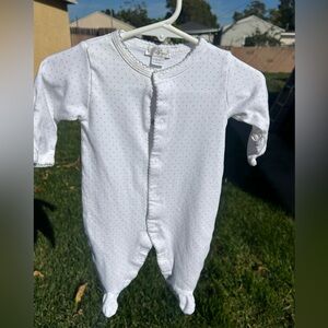 Kissy Kissy White Dotted Footie